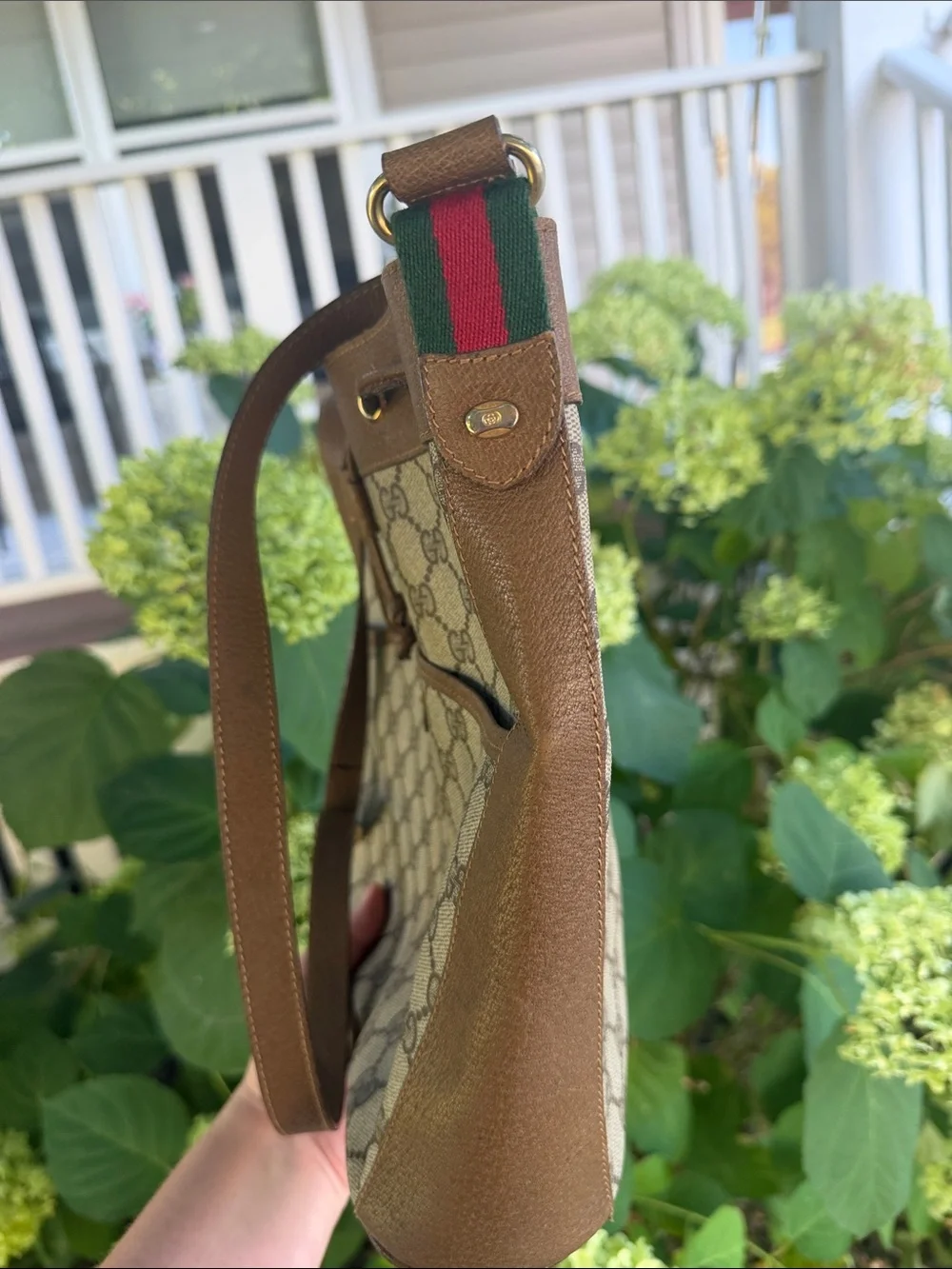Vintage Gucci monogram canvas drawstring bucket bag 🌟 READ DISCRIPTION